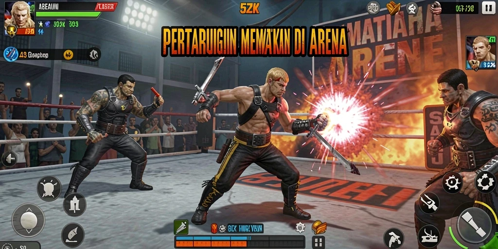 Tangkapan layar 5ZK menampilkan aksi pertarungan yang mendebarkan.