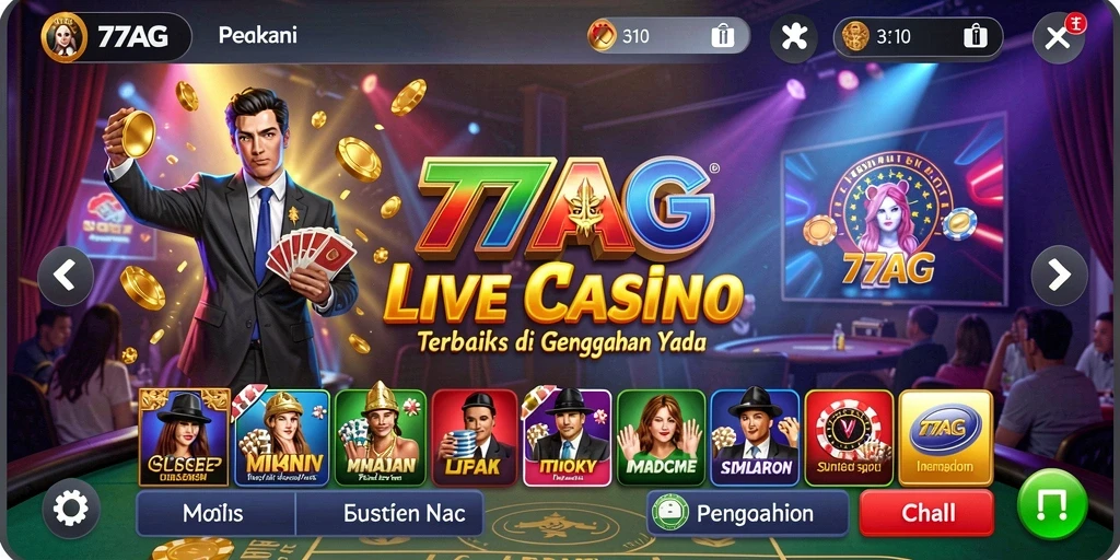 Tampilan gameplay Live Casino yang interaktif dan menarik.