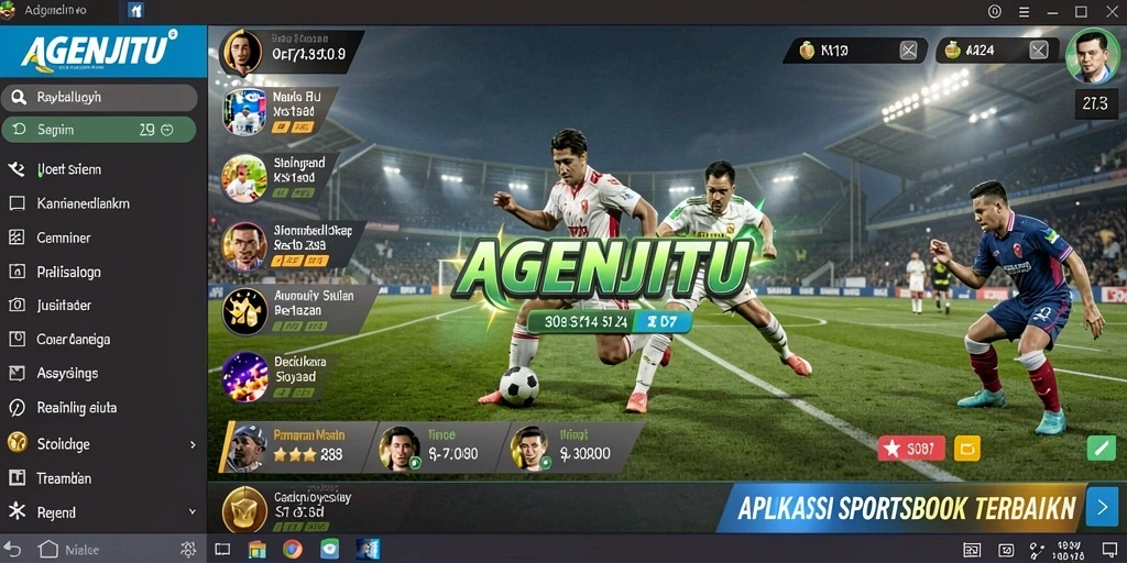 Tampilan AGENJITU dengan fitur taruhan olahraga yang menarik.