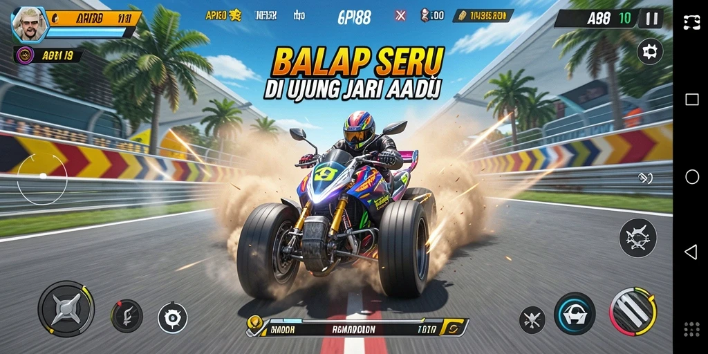 Gambaran menarik gameplay balap seru dari API88.