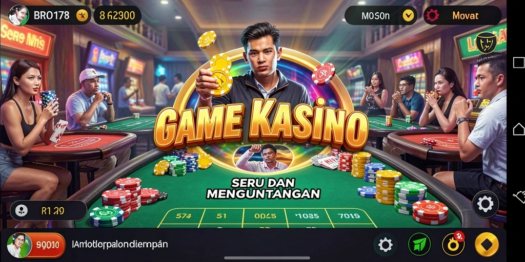 Tangkapan layar BRO178 menunjukkan aksi seru permainan Kasino.