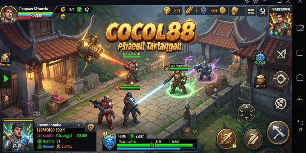Tangkapan layar COCOL88 menampilkan aksi pertarungan strategis yang mendebarkan.
