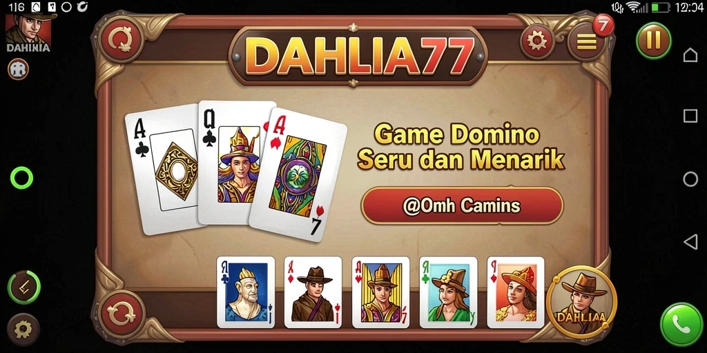 Tampilan gameplay menarik dari DAHLIA77 dalam permainan Domino.