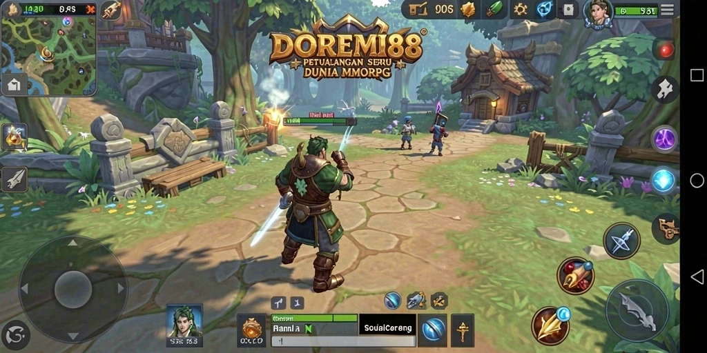 Tampilan gameplay epik DOREMI88 di dunia MMORPG.