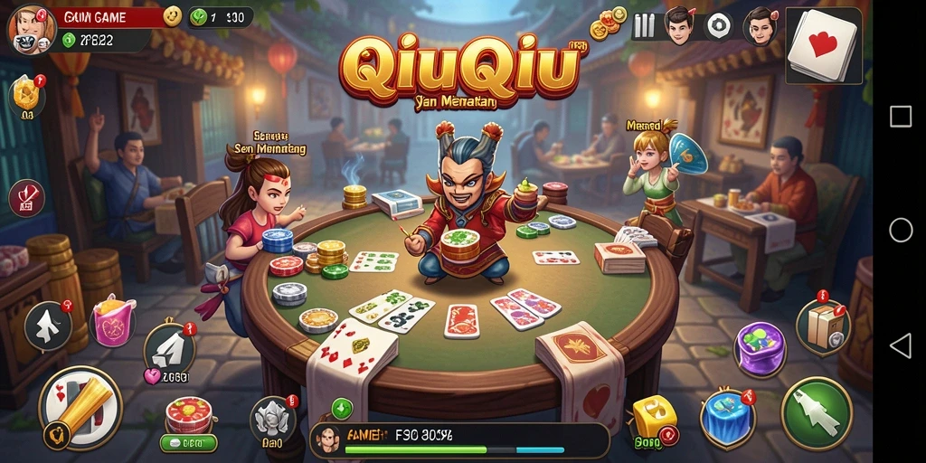 Tampilan gameplay QiuQiu yang seru di F32.