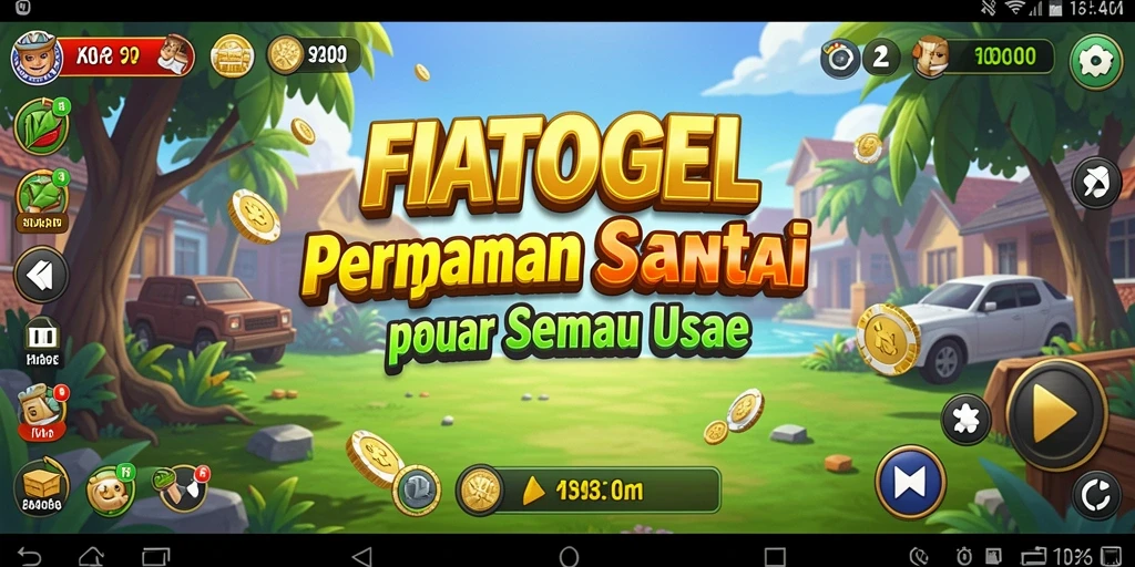Screenshot gameplay FIATOGEL menampilkan keseruan dan tantangan permainan casual.