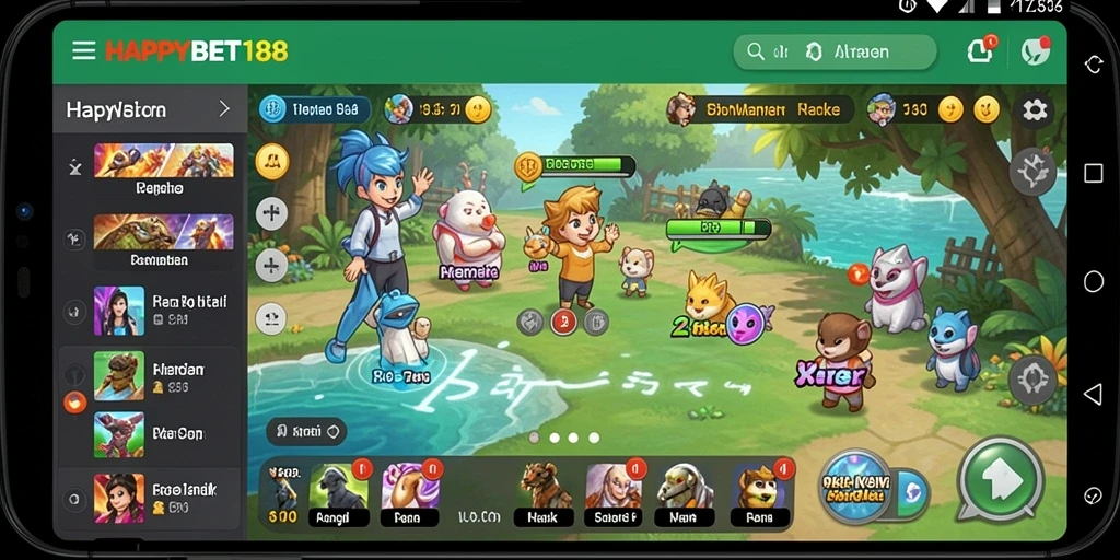Screenshot utama HAPPYBET188 menampilkan gameplay yang mengasyikkan dan interaktif.