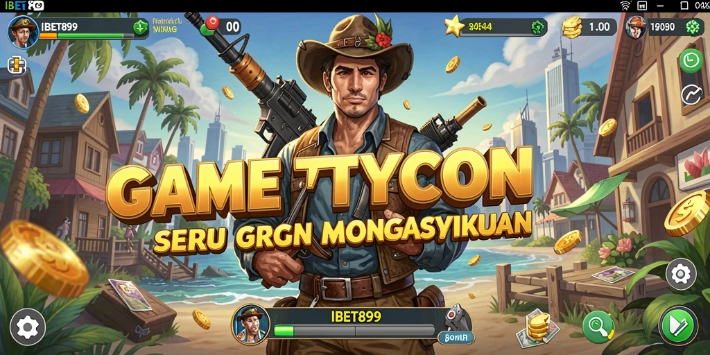 Tampilan gameplay mendebarkan dalam dunia bisnis Tycoon.
