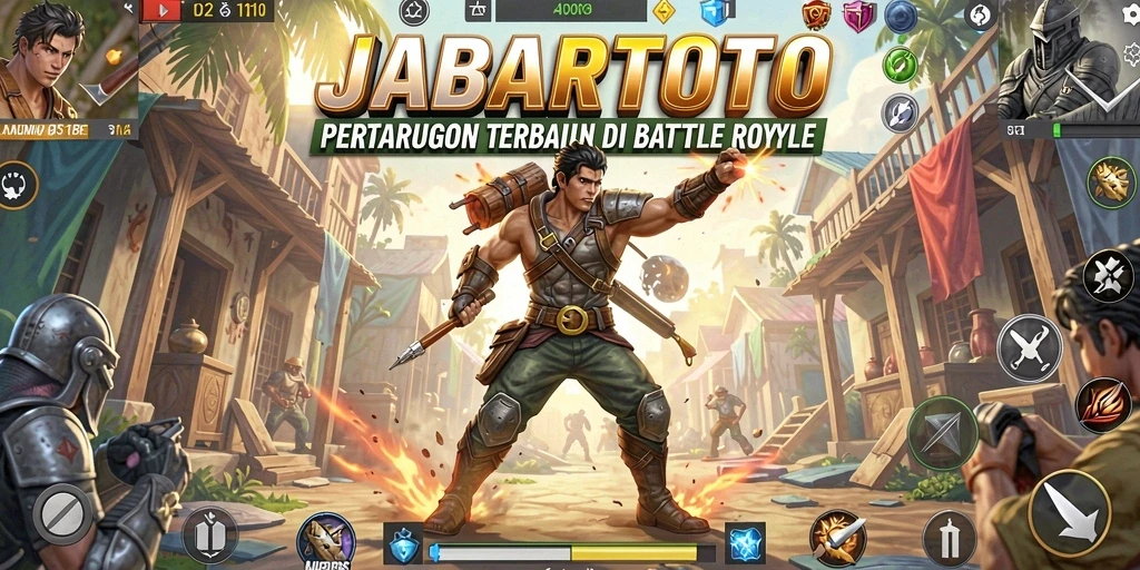 Tampilan seru gameplay Battle Royale JABARTOTO dengan aksi mendebarkan.