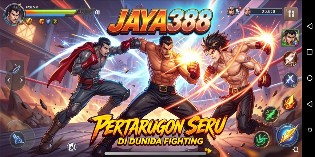 Tangkapan layar menampilkan aksi pertarungan mendebarkan di JAYA388.
