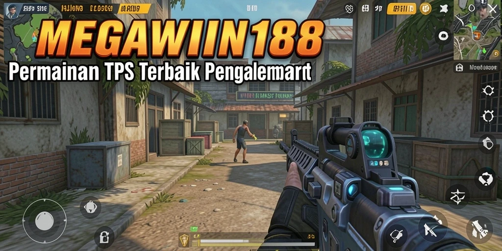 Tampilan aksi seru dari gameplay MEGAWIN188 di dunia TPS.