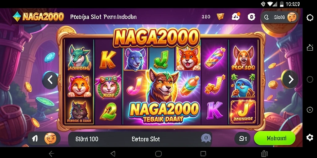 Screenshot gameplay NAGA2000 yang menampilkan aksi seru permainan Slot.