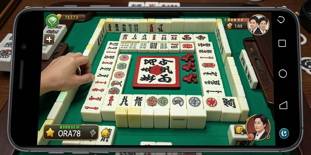 Screenshot gameplay ORA78 menampilkan pengalaman Mahjong yang seru.