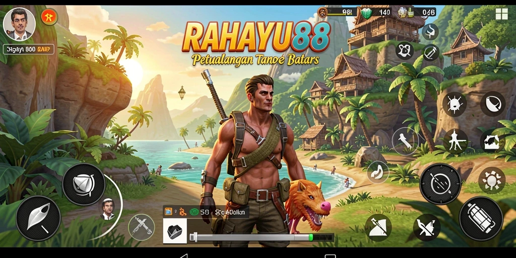 Tangkapan layar gameplay RAHAYU88 yang menunjukkan eksplorasi dunia terbuka.