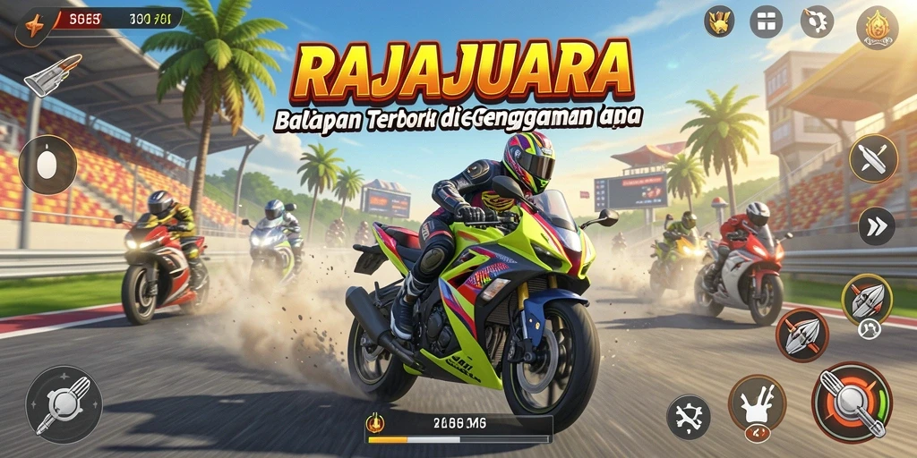 Tampilan menegangkan dari balapan motor di RAJAJUARA.