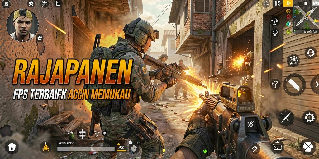 Screenshot RAJAPANEN menampilkan aksi gameplay FPS yang intens.