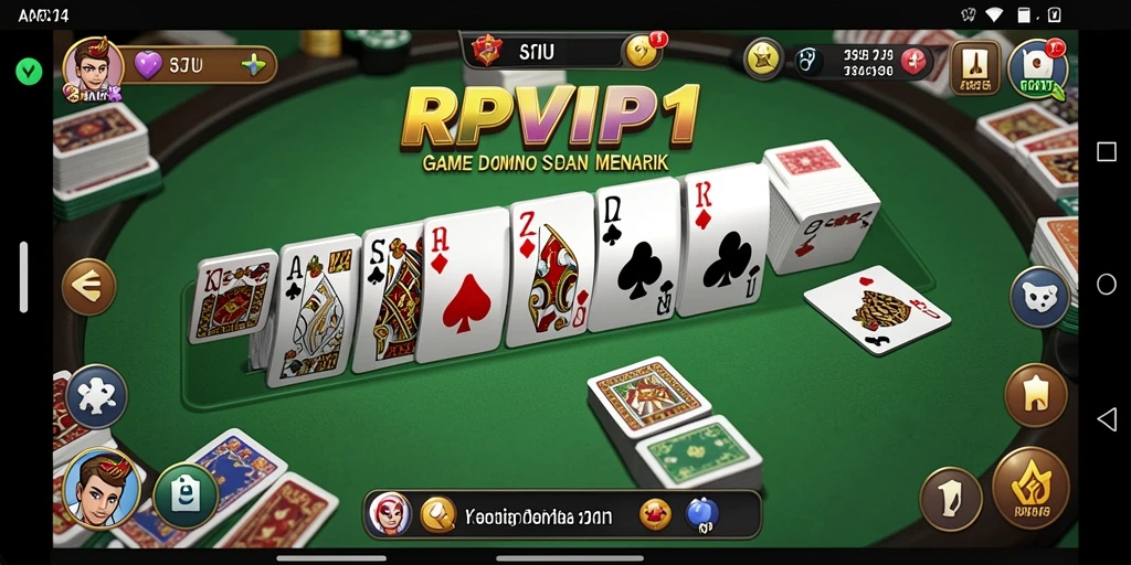 Tampilan gameplay seru dalam RPVIP1 dengan aksi domino yang intens.