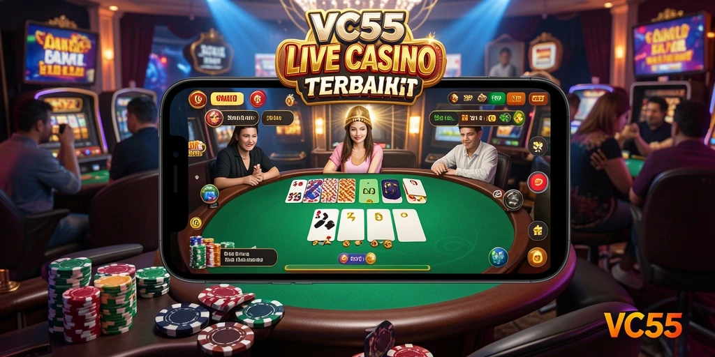 Tampilan gameplay Live Casino VC55 yang mengasyikkan dan interaktif.