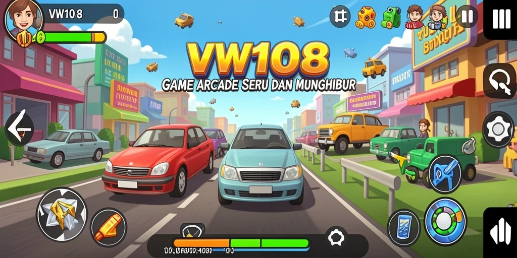 Tampilan gameplay VW108 yang dinamis dan penuh aksi.