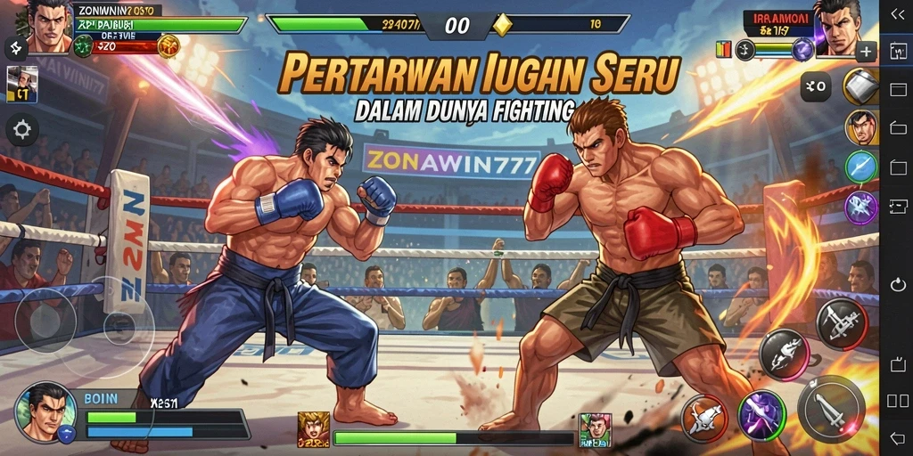 Gameplay mendebarkan ZONAWIN777 dalam aksi pertarungan.